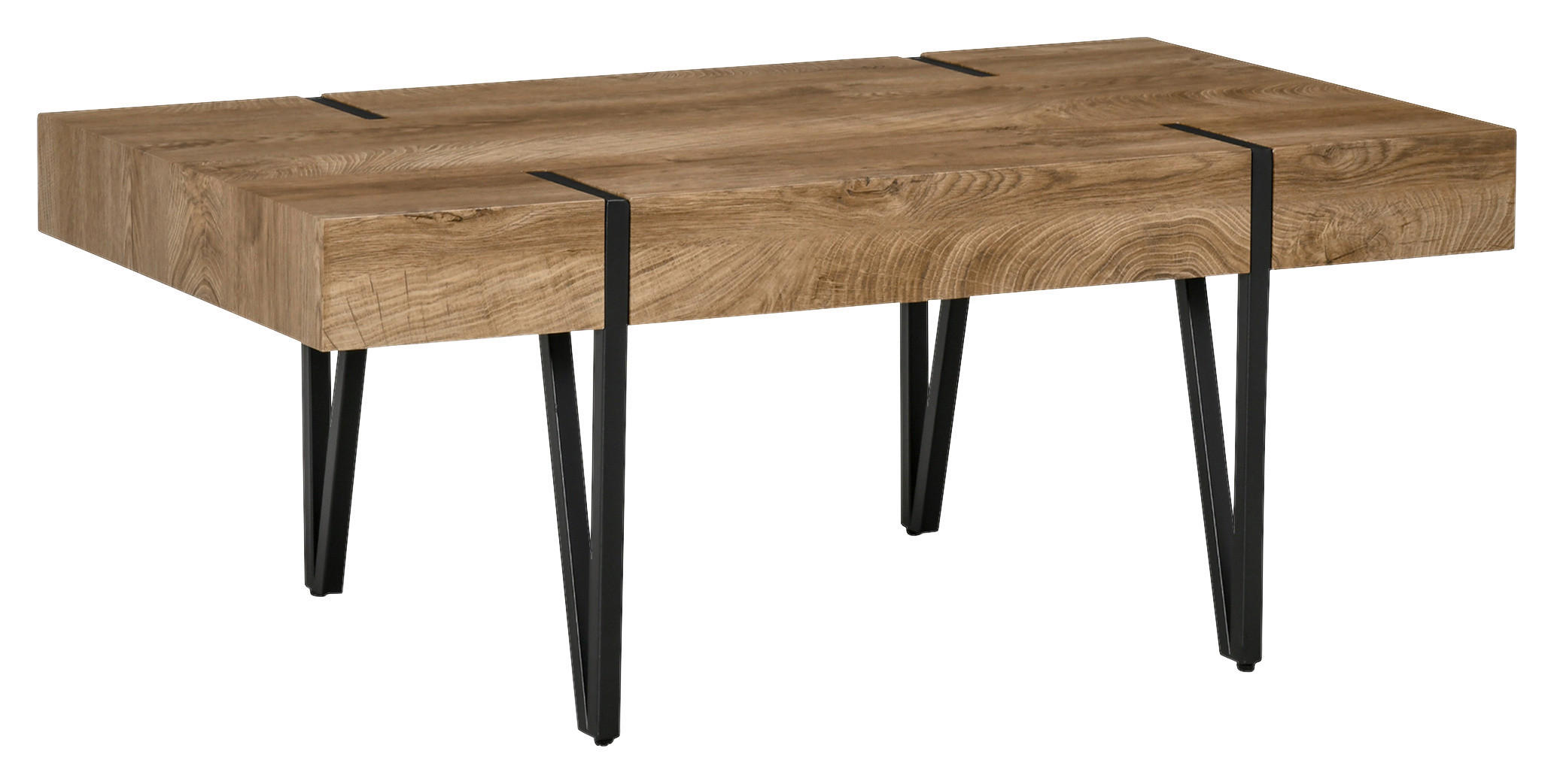 Couchtisch natur Optik B/H/T: ca. 105x42x60 cm Couchtisch - natur (105,00/42,00/60,00cm) - HOMCOM