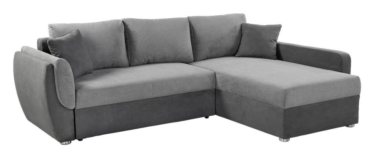 Ecksofa mit Bettfunktion und Bettkasten grau anthrazit B/H/T: ca. 247x82x178 cm Sebastian_Ecksofa - anthrazit/grau (247,00/82,00/178,00cm)