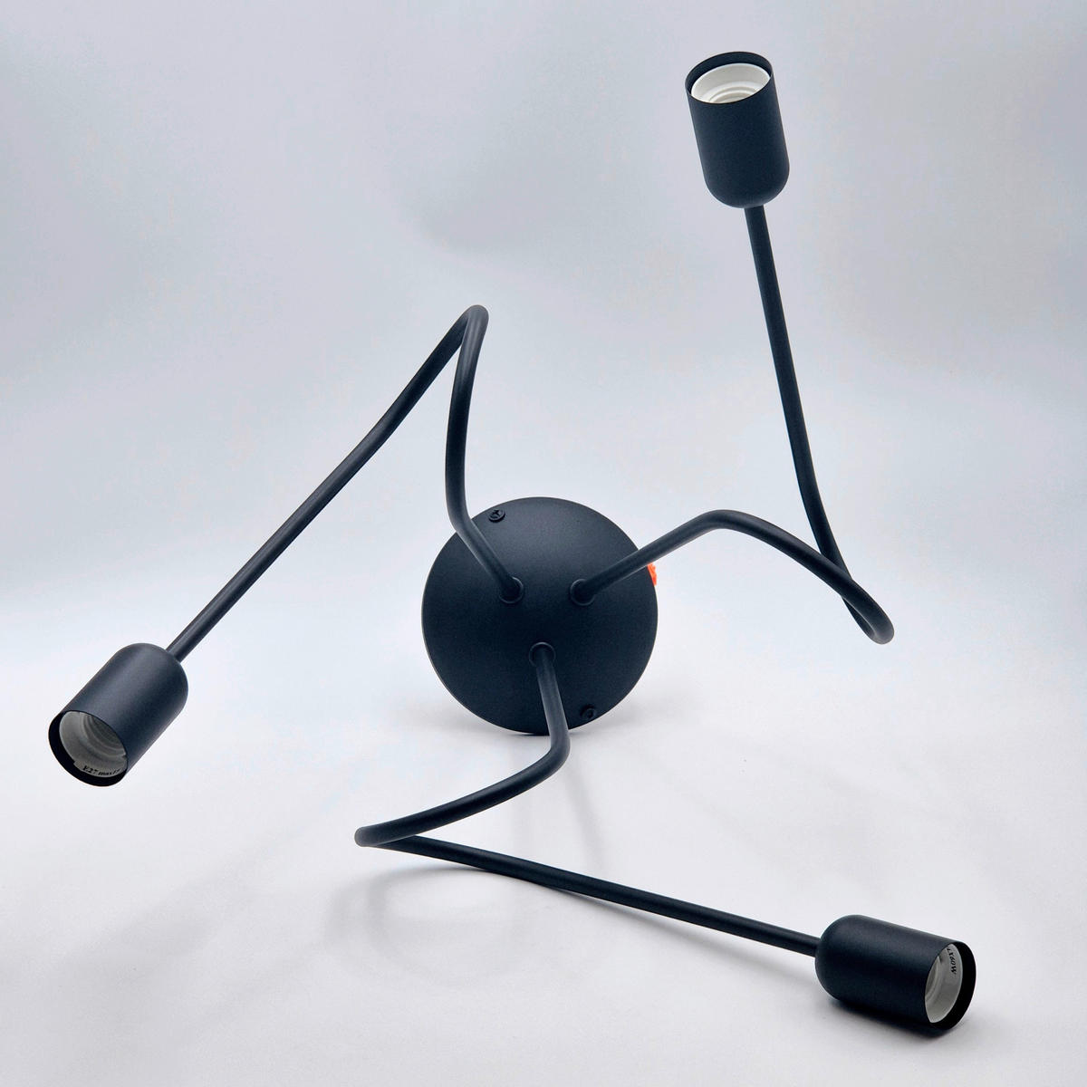 Lamkur Kronleuchter schwarz Stahl B/H/L: ca. 39x54x54 cm E27 3 Brennstellen Lizzy - schwarz (54,00/39,00/54,00cm) - Lamkur