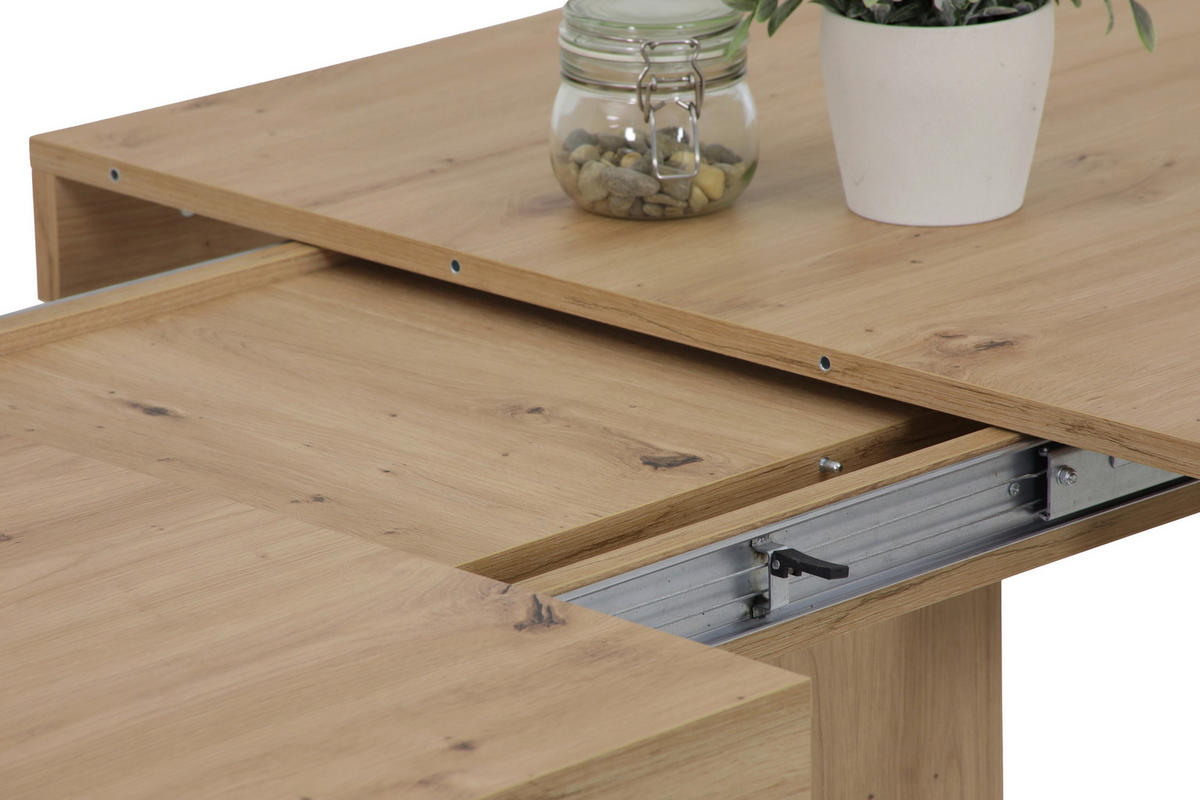 Esstisch AGNES T Eiche Artisan Optik B/H/T: ca. 140x76x90 cm AGNES T - Eiche/schwarz (140,00/76,00/90,00cm) - Hela