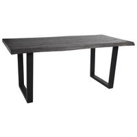 Esstisch Thea grau Akazie Nachbildung B/H/T: ca. 180x76x90 cm Thea - schwarz/grau (180,00/76,00/90,00cm)