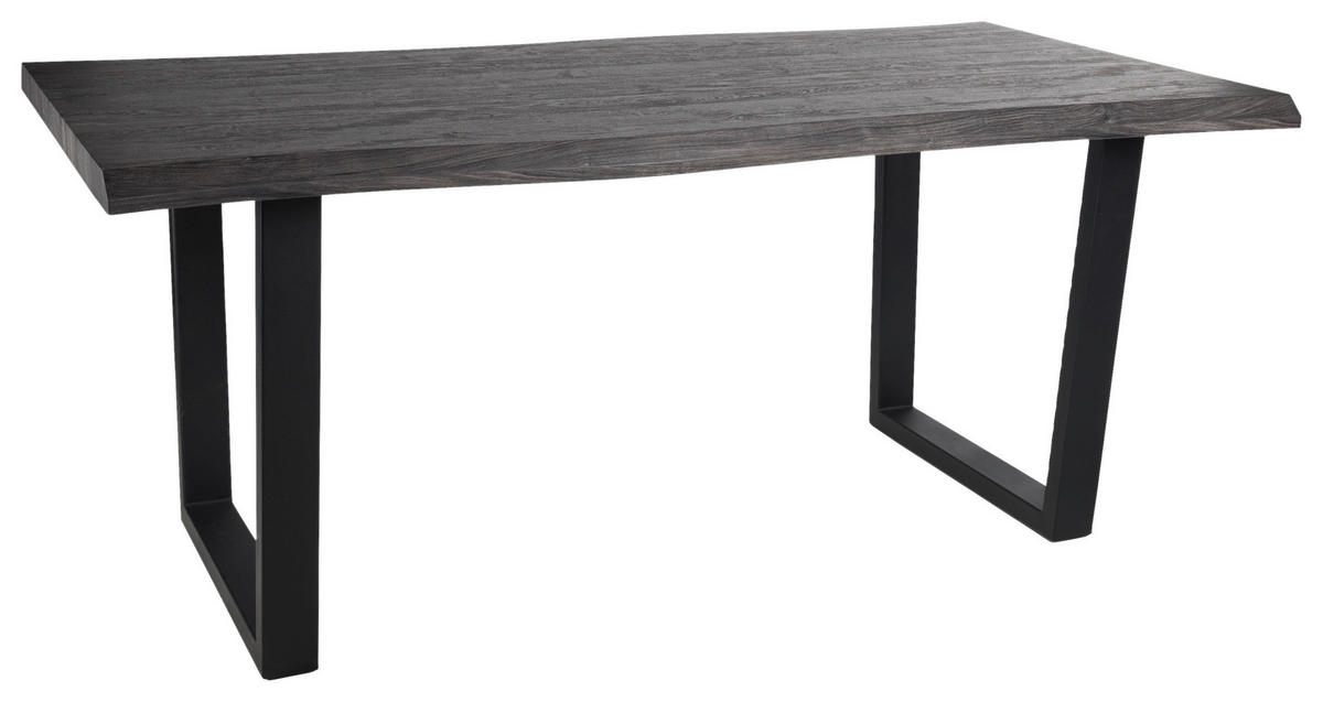 Esstisch Thea grau Akazie Nachbildung B/H/T: ca. 180x76x90 cm Thea - schwarz/grau (180,00/76,00/90,00cm)