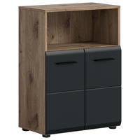 Schrank Ice Nox Oak Nachbildung schwarz matt B/H/T: ca. 60x80x30 cm Ice - schwarz (60,00/80,00/30,00cm) - xonox.home