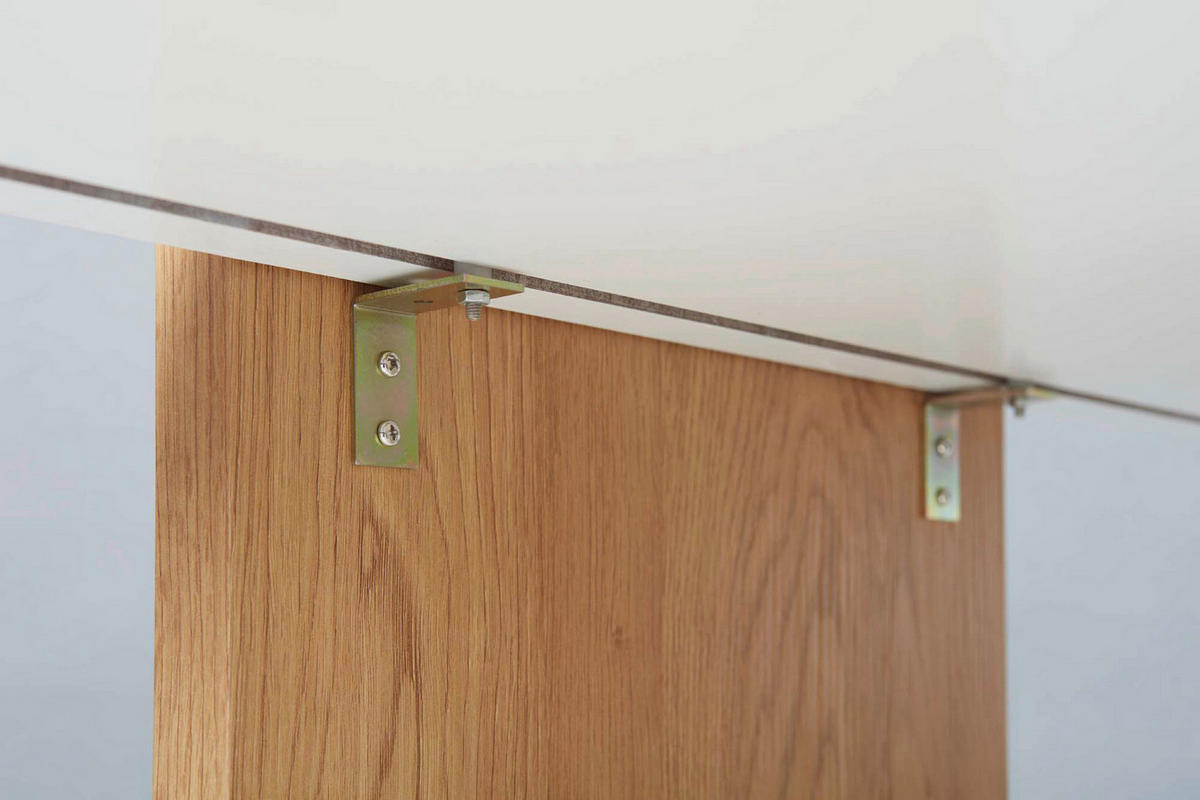 Inter Link Couchtisch Joliet weiß Eiche Wild B/H/T: ca. 110x45x66 cm Joliet - Eiche/weiß (110,00/45,00/66,00cm) - Inter Link