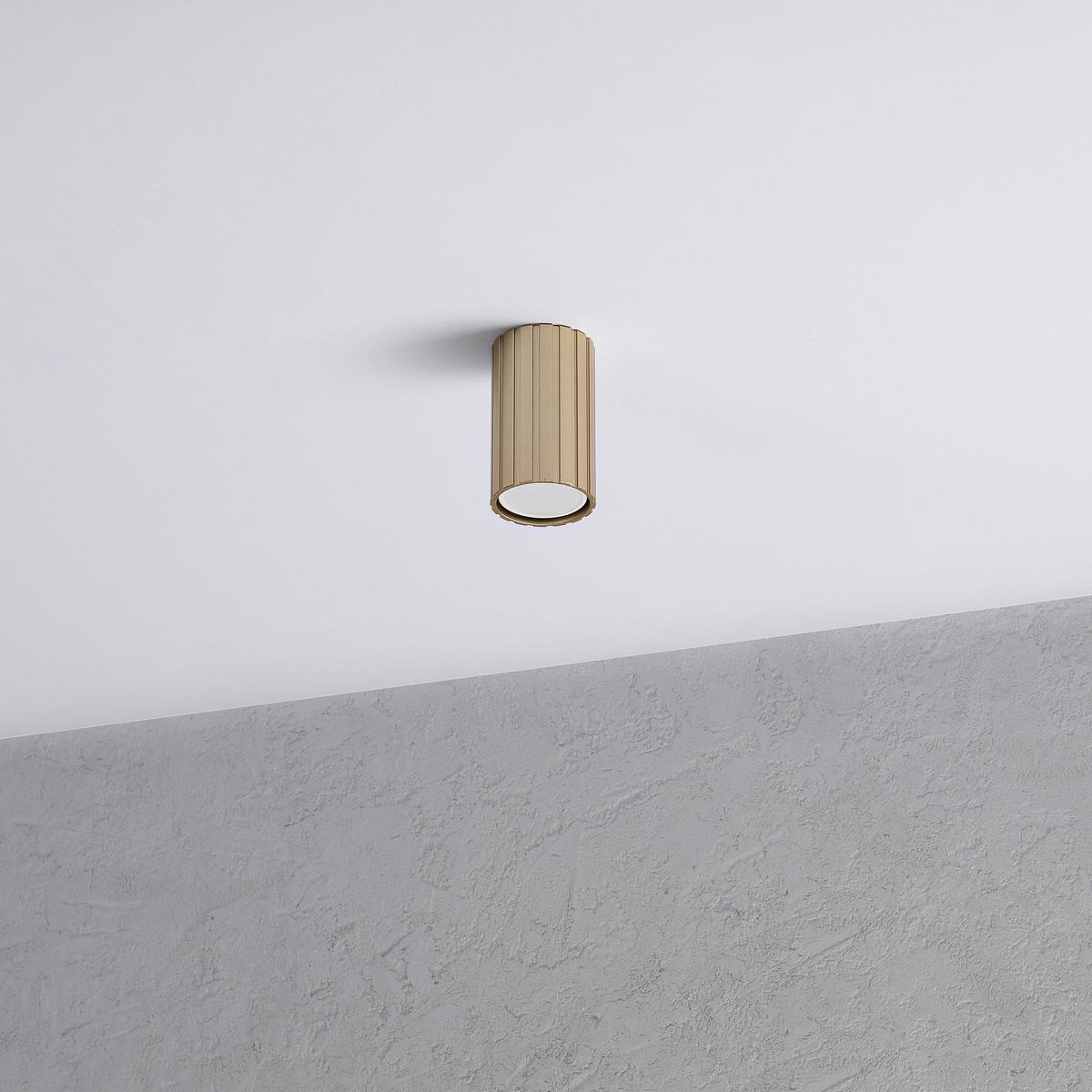 Lamkur Strahler gold Stahl B/H/L: ca. 6,5x10x6,5 cm 1 Brennstellen Prisma - gold (6,50/6,50/10,00cm) - Lamkur