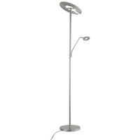 Fischer & Honsel LED-Stehleuchte 40317 nickel matt Chrom Metall H/D: ca. 180x35 cm 1 Brennstellen Dent - nickel matt/Chrom (35,00/180,00cm) - Fischer & Honsel