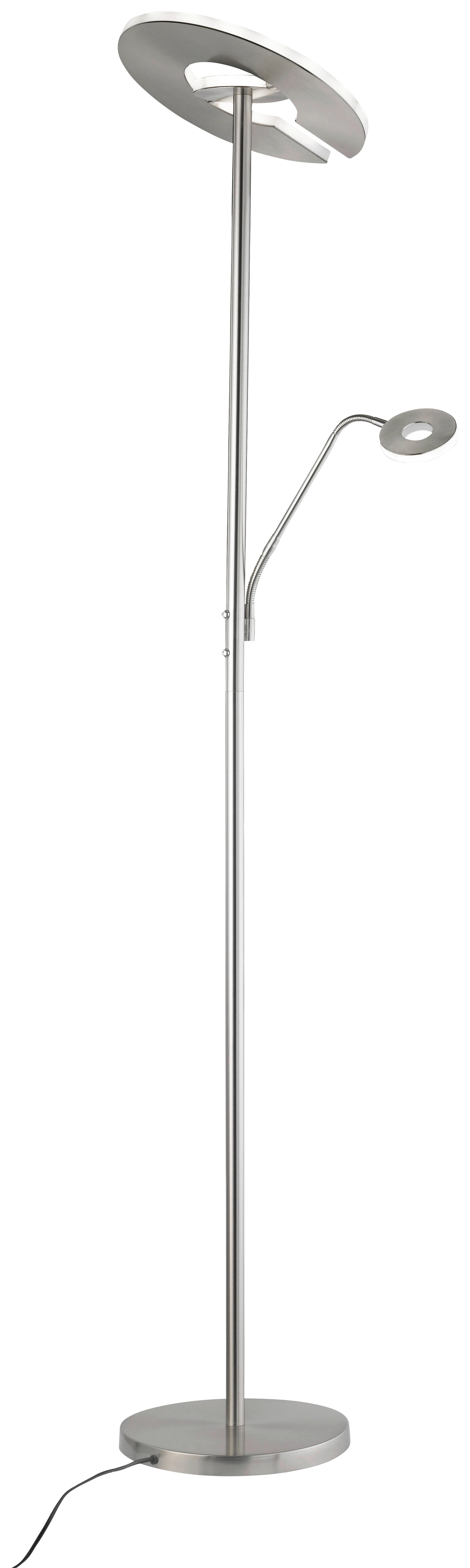 Fischer & Honsel LED-Stehleuchte 40317 nickel matt Chrom Metall H/D: ca. 180x35 cm 1 Brennstellen