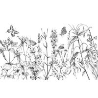 Komar Fototapete Butterfly Field Blumen B/L: ca. 400x250 cm Butterfly Field - (400,00/250,00cm) - Komar