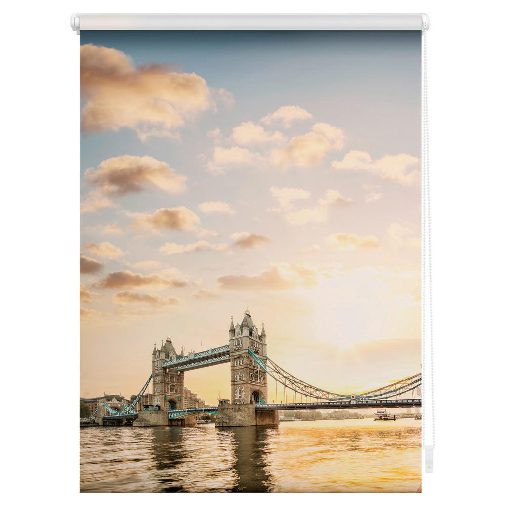 Thumbnail - Verdunkelungsrollo Tower Bridge rot B/L: ca. 80x150 cm