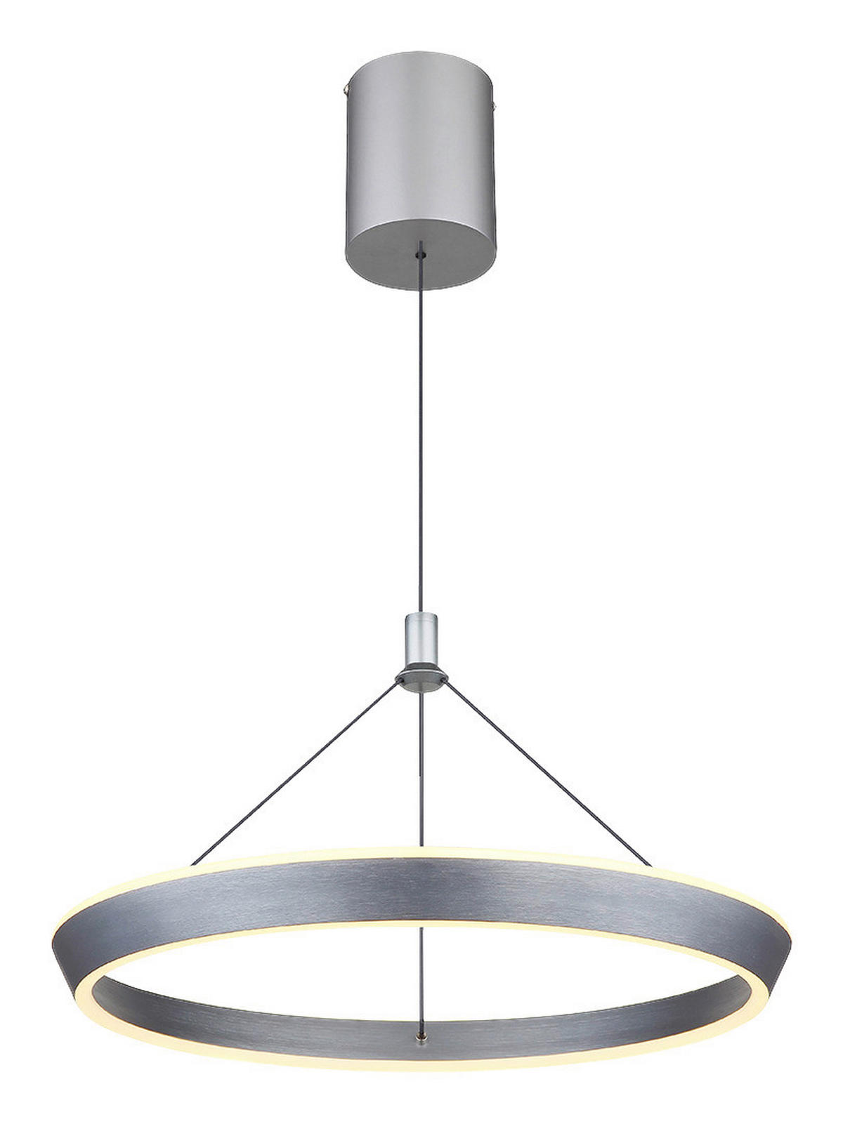 GLOBO LED-Pendelleuchte 67316 titanfarbig grau Silikon Aluminium Metall H/D: ca. 180x50 cm FERRA - titanfarbig/grau (50,00/180,00cm) - GLOBO