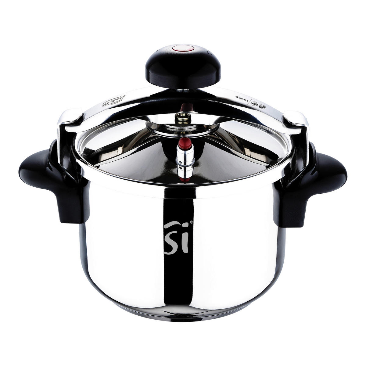 SAN IGNACIO Schnellkochtopf Córdoba silber Edelstahl B/H/L: ca. 26,7x25,8x29,8 cm Córdoba - silber (29,80/26,70/25,80cm) - SAN IGNACIO