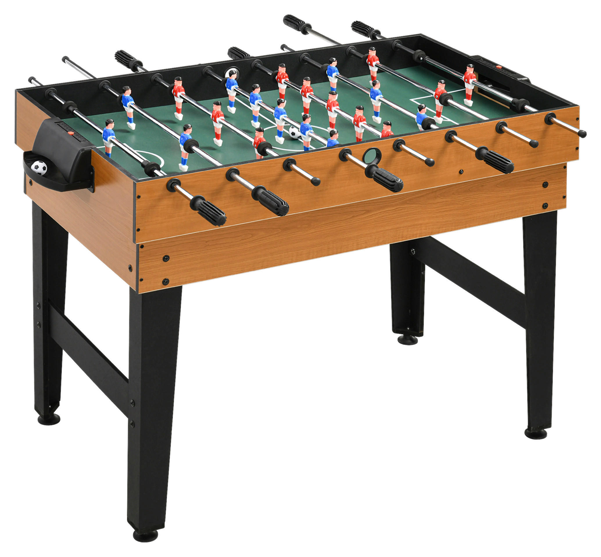HOMCOM Multigame Spieltisch B/H/L: ca. 61x84,5x107 cm Multigame_Spieltisch - Holzoptik/schwarz (107,00/61,00/84,50cm) - HOMCOM