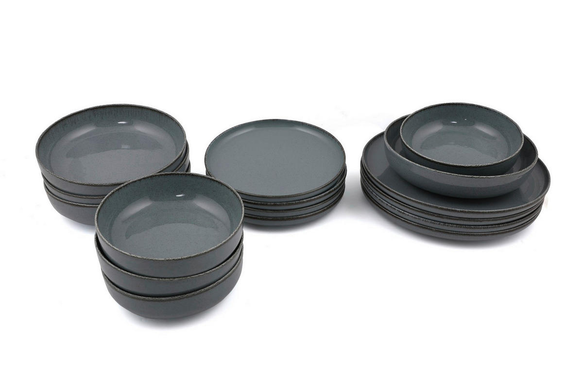 HermiaConcept Tafelservice Chamomile türkis Porzellan 16 tlg. Chamomile - türkis - HermiaConcept