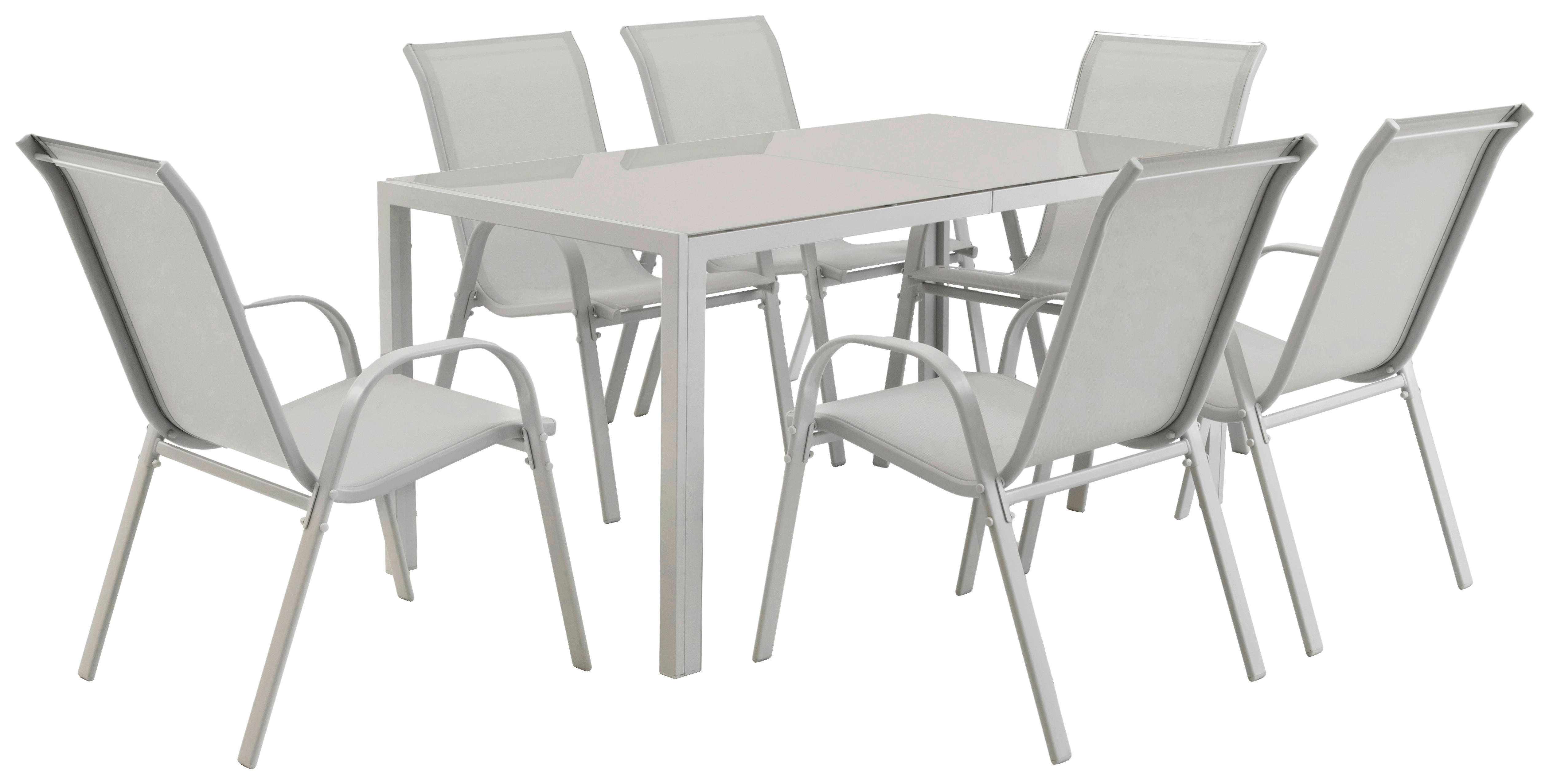 POCOline Gartensitzgruppe Tomar hellgrau Stahl Tomar - hellgrau - POCOline