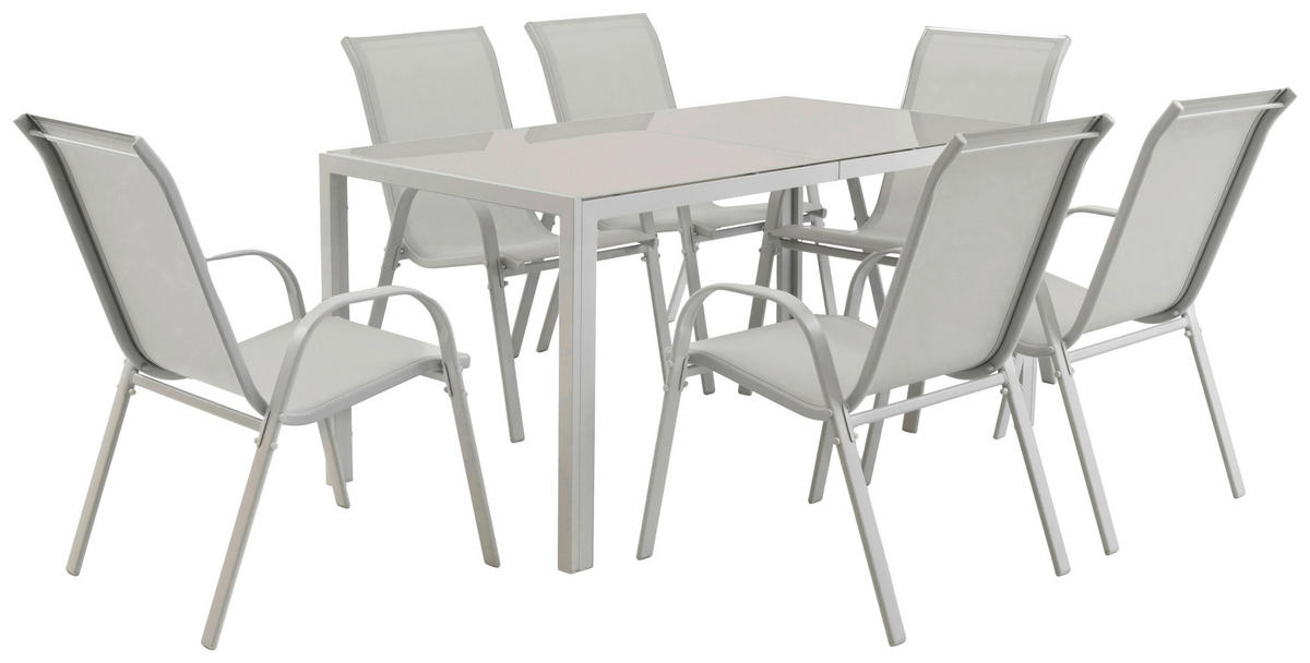 POCOline Gartensitzgruppe Tomar hellgrau Stahl Tomar - hellgrau - POCOline