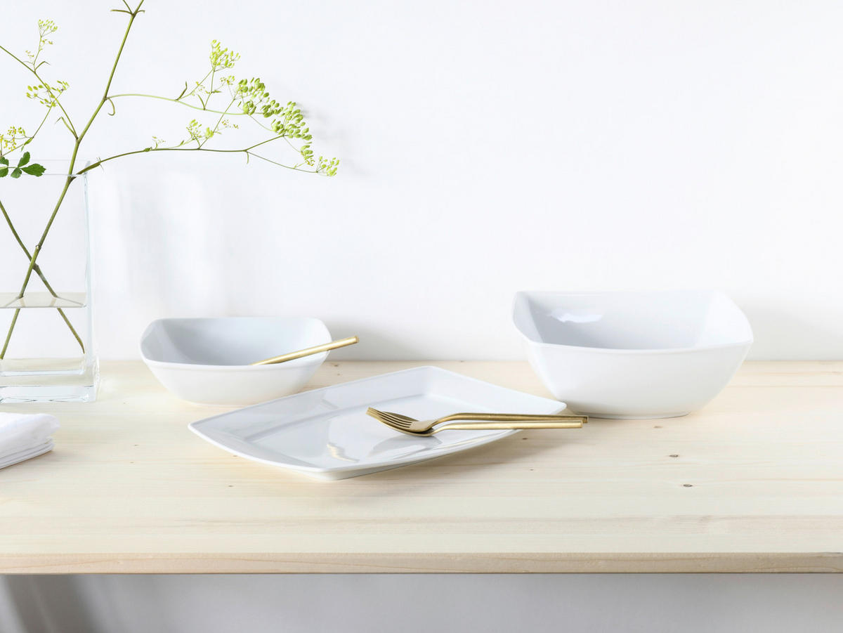 CreaTable Servierset Victoria weiß Porzellan Victoria - weiß - CreaTable