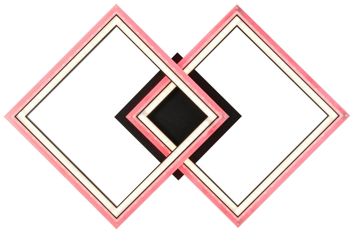 Nolo Deckenleuchte schwarz Metall Kunststoff B/H/L: ca. 35x6,5x57 cm LED-Deckenleuchte_Christina - schwarz (57,00/35,00/6,50cm) - Nolo