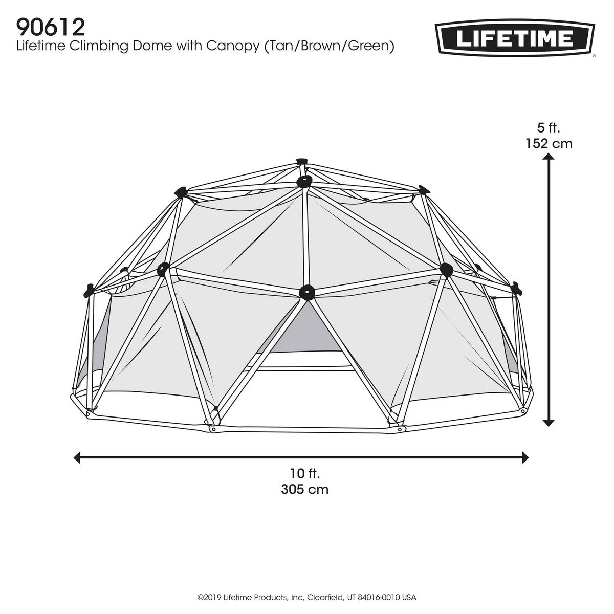 Lifetime Kletterkugel Geodome grün B/H/L/D: ca. 305x152x305x305 cm Geodome - grün (305,00/305,00/152,00cm) - Lifetime