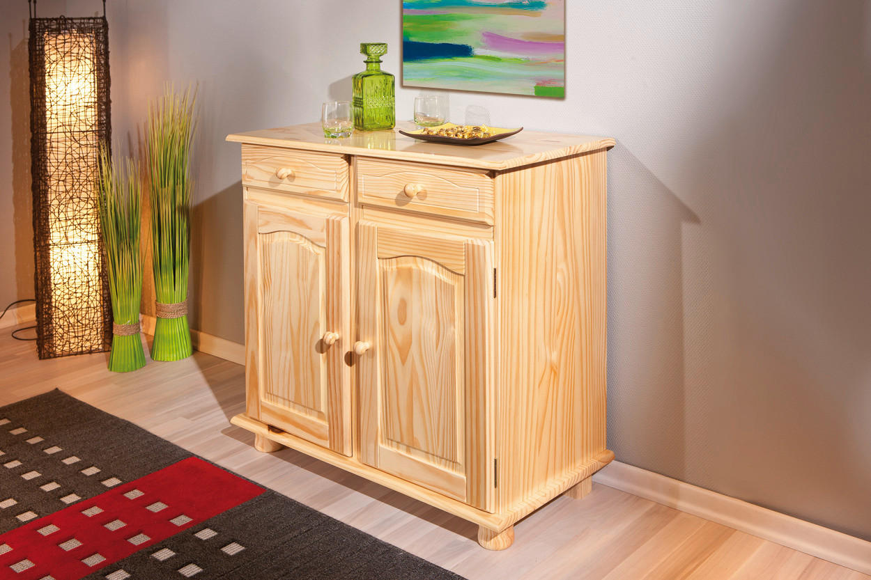 Kommode Pamina natur lackiert B/H/T: ca. 88x87x43 cm Pamina - natur (88,00/87,00/43,00cm) - Inter Link