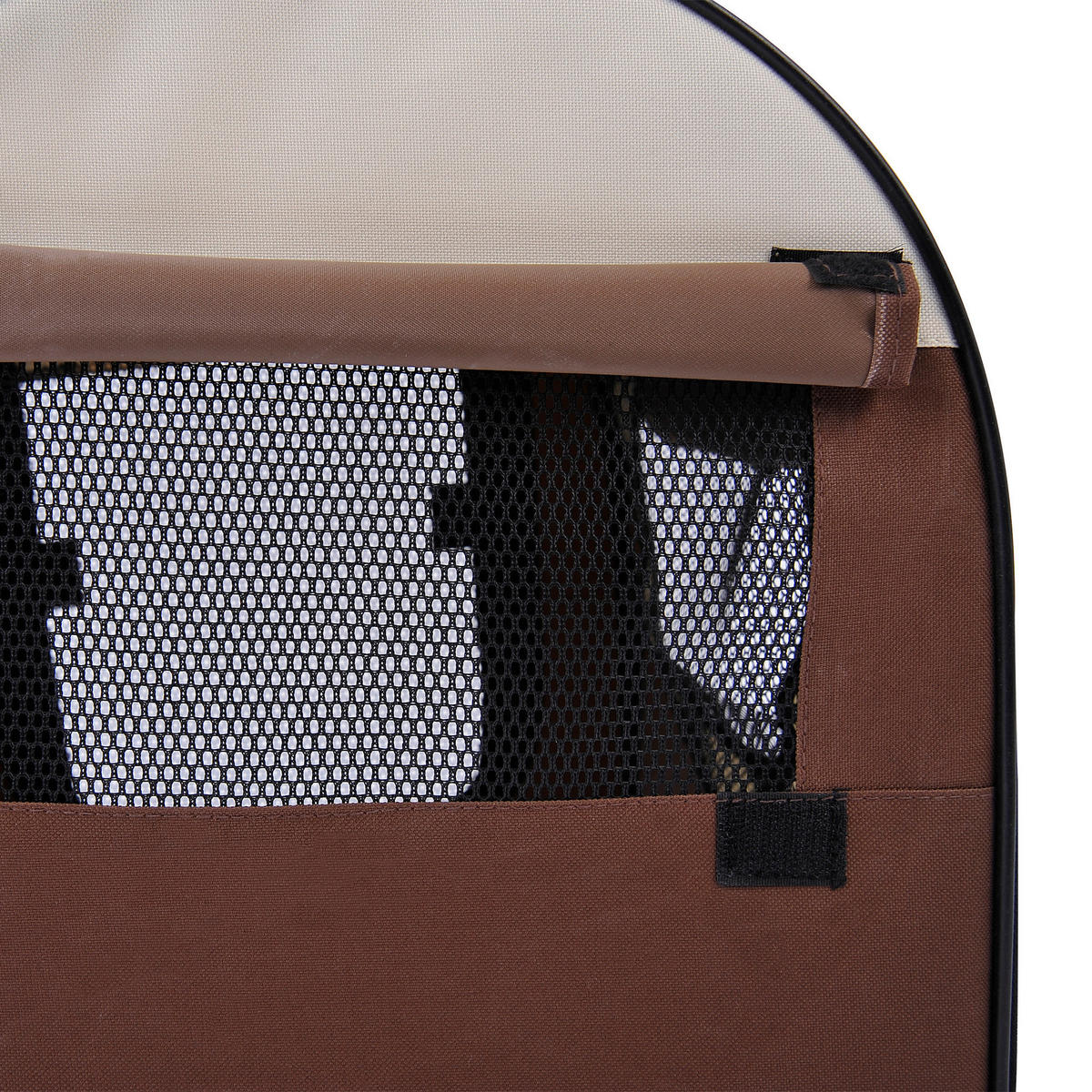 PawHut Hundetransportbox creme Polyester B/H/L: ca. 36x41x46 cm Hundetransportbox - braun/creme (46,00/36,00/41,00cm) - PawHut