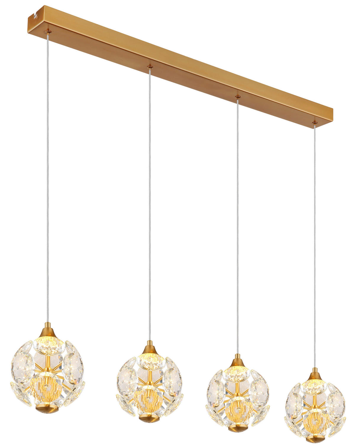GLOBO LED-Pendelleuchte gold Metall B/H/L: ca. 93x15x150 cm LED-Pendelleuchte_Virina - gold (150,00/93,00/15,00cm) - GLOBO