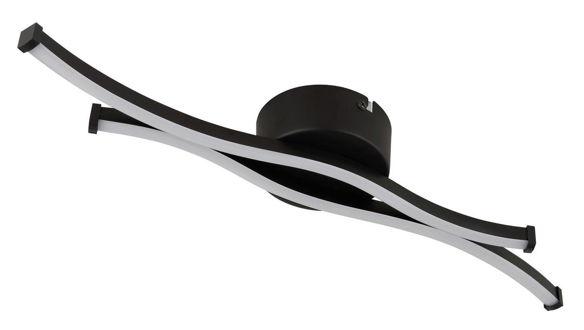 GLOBO LED-Deckenleuchte schwarz Aluminium Metall B/H/T: ca. 10x5,6x47,6 cm 1 Brennstellen BOYD - schwarz (10,00/5,60/47,60cm) - GLOBO