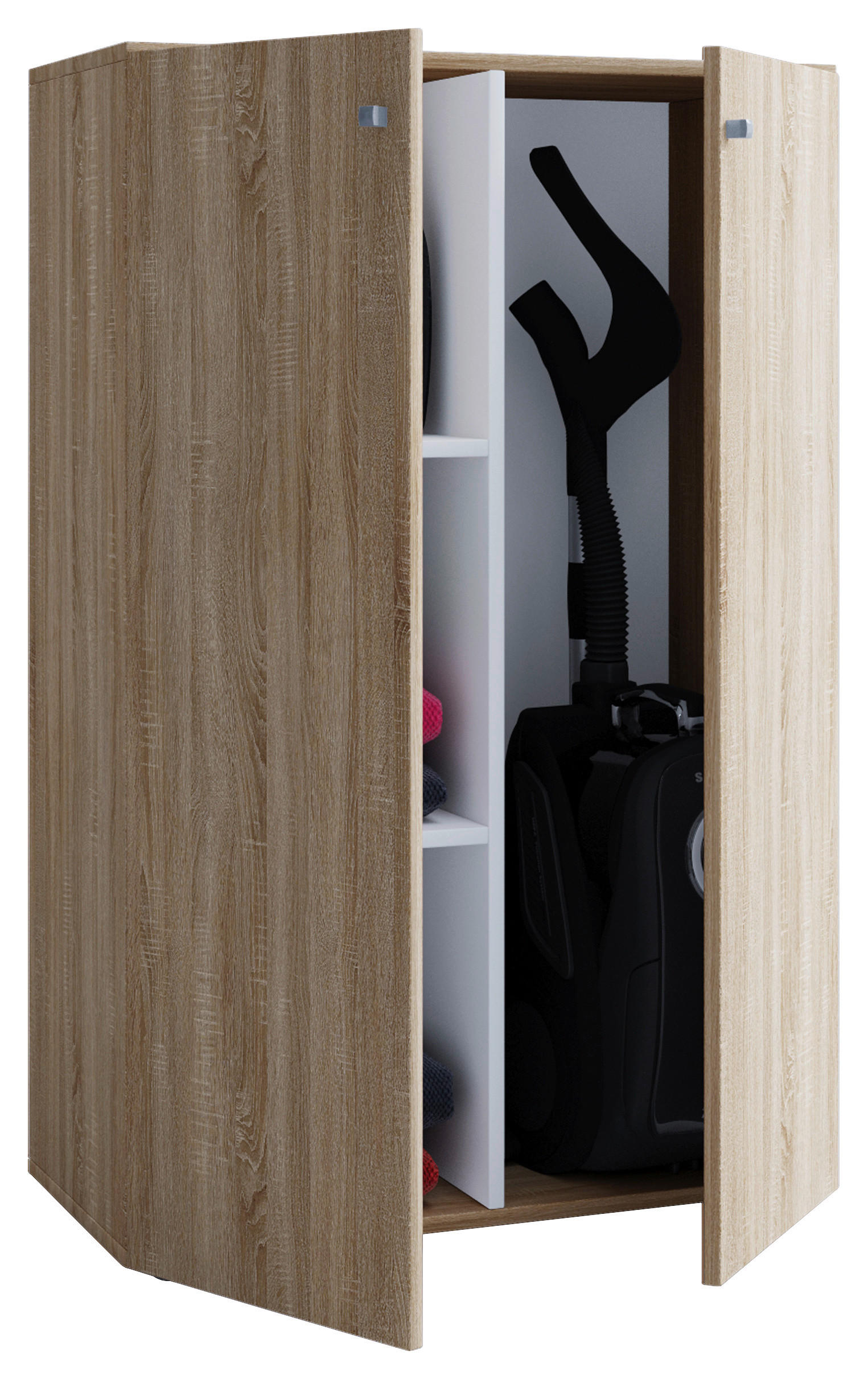 Putzschrank Lona XL Putzschrank Eiche Sonoma Nachbildung weiß B/H/T: ca. 70x105x40 cm Lona XL Putzschrank - Eiche/weiß (70,00/105,00/40,00cm) - VCM Möbel
