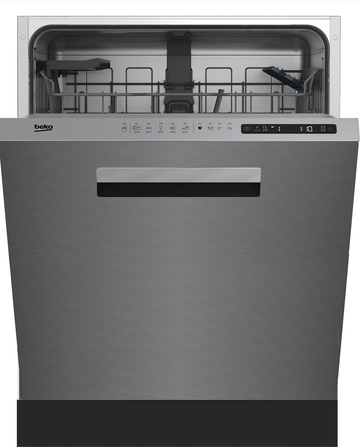 Beko Geschirrspüler BDDN25530X Edelstahl B/H/T: ca. 59,8x81,8x57 cm Unterbau-Geschirrspüler_BDDN25530X - Edelstahl (59,80/81,80/57,00cm) - Beko