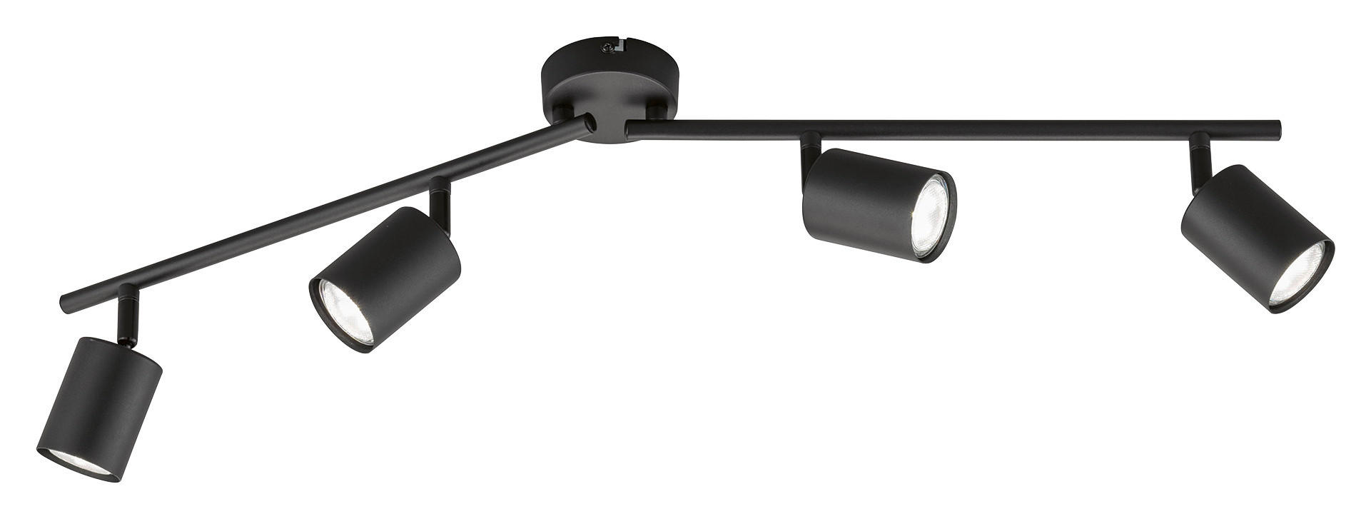Fischer & Honsel LED-Deckenleuchte 21137 schwarz Metall B/H/T: ca. 79x15x8 cm 4 Brennstellen Vano - schwarz (79,00/15,00/8,00cm) - Fischer & Honsel