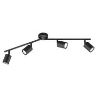 Fischer & Honsel LED-Deckenleuchte 21137 schwarz Metall B/H/T: ca. 79x15x8 cm 4 Brennstellen Vano - schwarz (79,00/15,00/8,00cm) - Fischer & Honsel