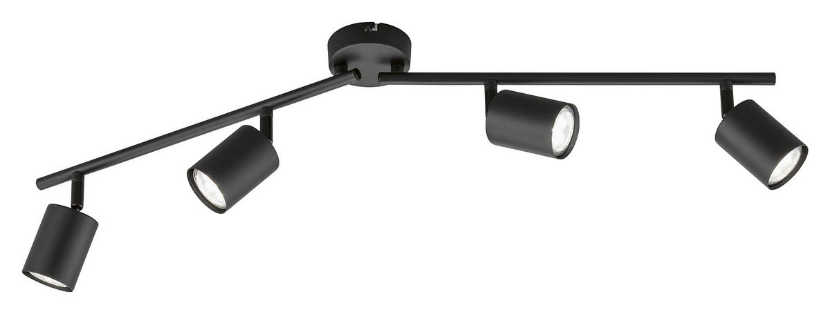 Fischer & Honsel LED-Deckenleuchte 21137 schwarz Metall B/H/T: ca. 79x15x8 cm 4 Brennstellen Vano - schwarz (79,00/15,00/8,00cm) - Fischer & Honsel
