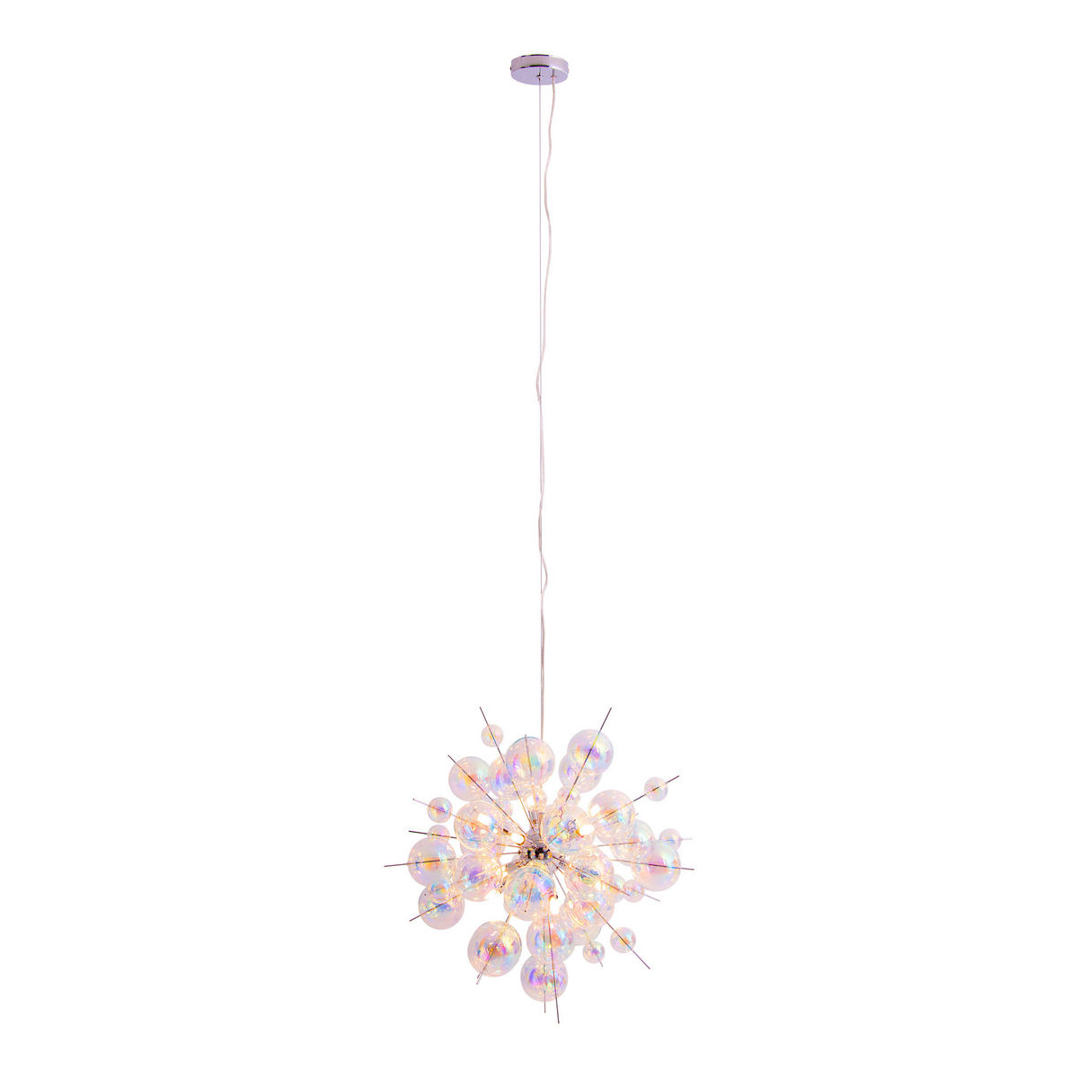 Näve Leuchten Pendelleuchte 7026430 multicolor Glas Metall B/H/T: ca. 65x65x65 cm G9 10 Brennstellen Explosion - multicolor (65,00/65,00/65,00cm) - Näve Leuchten