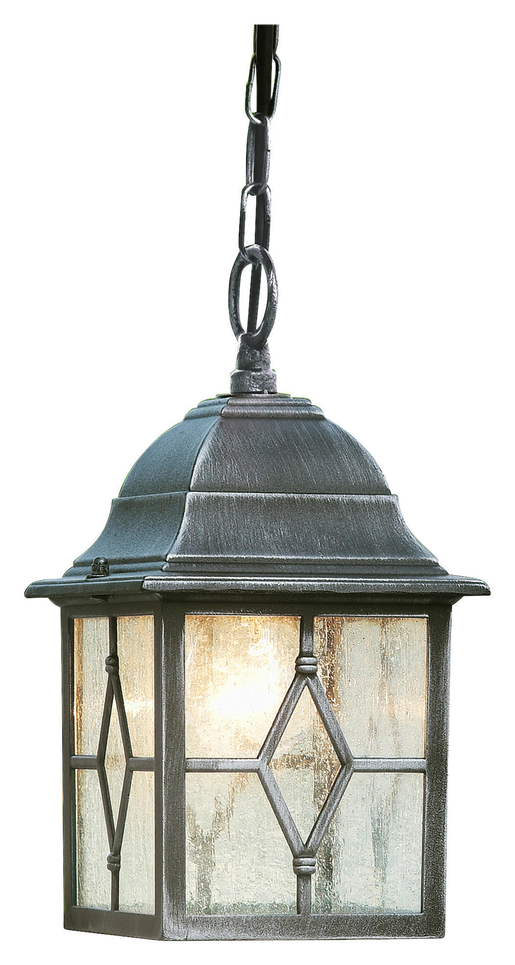 Searchlight Außenleuchte schwarz Glas Stahl B/H/L: ca. 15x88x15 cm E27 1 Brennstellen Genoa - schwarz (15,00/15,00/88,00cm) - Searchlight