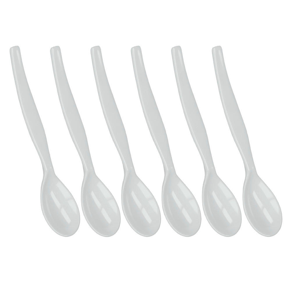 Metaltex Eilöffel weiß Kunststoff B/H/L: ca. 2,8x15,8x6,8 cm Eierlöffel_6erSet - weiß (6,80/2,80/15,80cm) - Metaltex