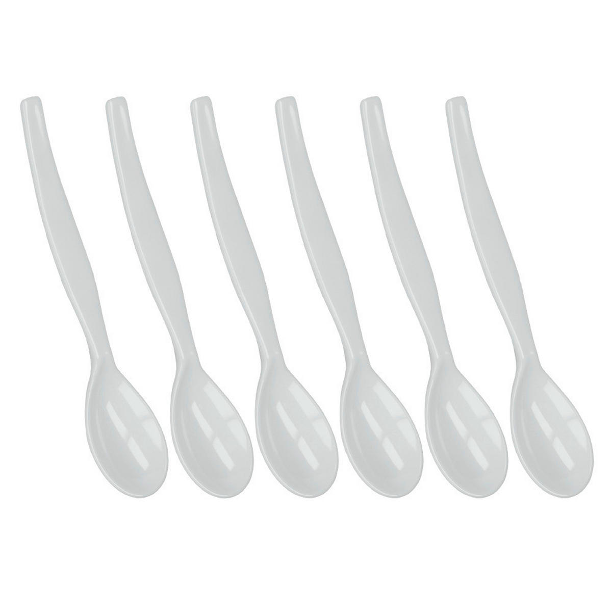 Metaltex Eilöffel weiß Kunststoff B/H/L: ca. 2,8x15,8x6,8 cm Eierlöffel_6erSet - weiß (6,80/2,80/15,80cm) - Metaltex