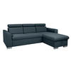 Ecksofa Evia anthrazit Microfaser B/H/T: ca. 243x85x186 cm Evia - anthrazit/silber (243,00/85,00/186,00cm)