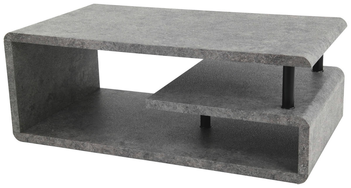 Couchtisch Pico Stone Optik B/H/T: ca. 110x42x60 cm Pico - schwarz (110,00/42,00/60,00cm)