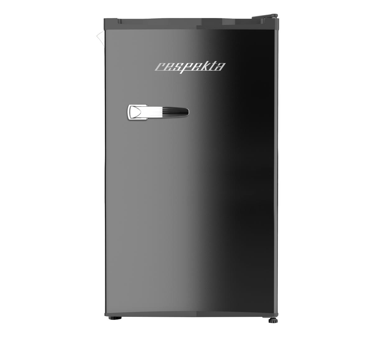 Respekta Retro Kühlschrank KG83S-52 schwarz B/H/T: ca. 47,4x83x44,7 cm Kühlschrank KG83S-52 - schwarz (47,40/83,00/44,70cm) - Respekta