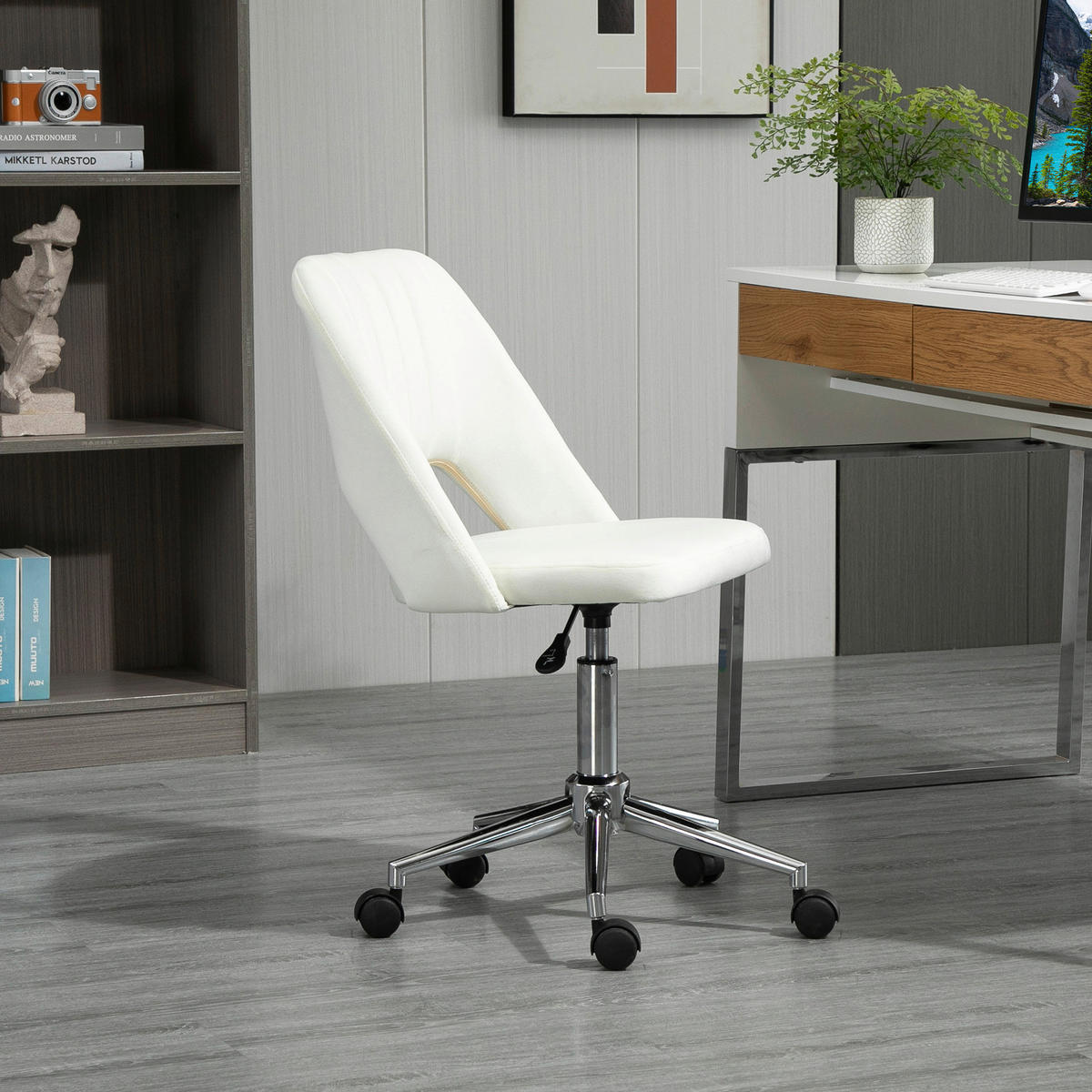 Drehstuhl 921-481V80CW beige 921-481V80CW - beige (49,00/79,00/54,00cm) - Vinsetto