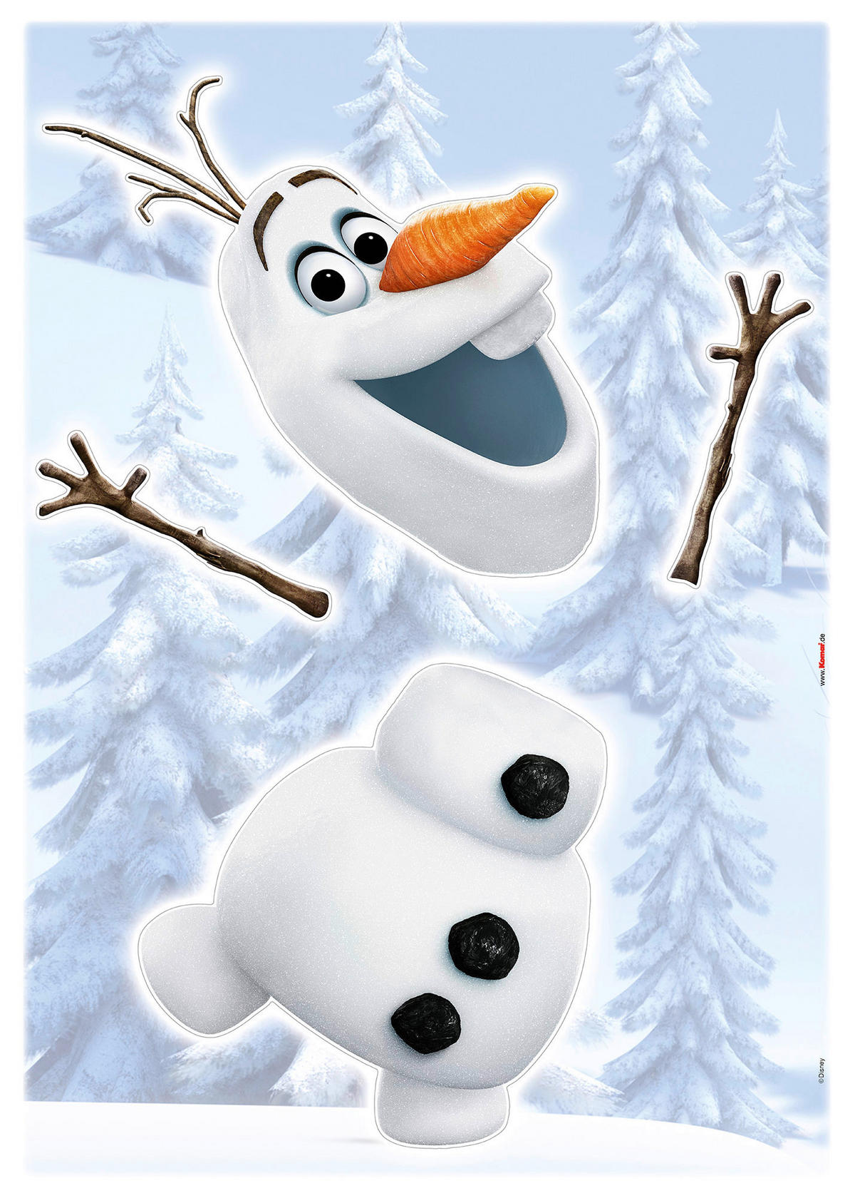 Komar Wandtattoo Frozen Olaf  Frozen Olaf B/L: ca. 50x70 cm Frozen Olaf - (50,00/70,00cm) - Komar