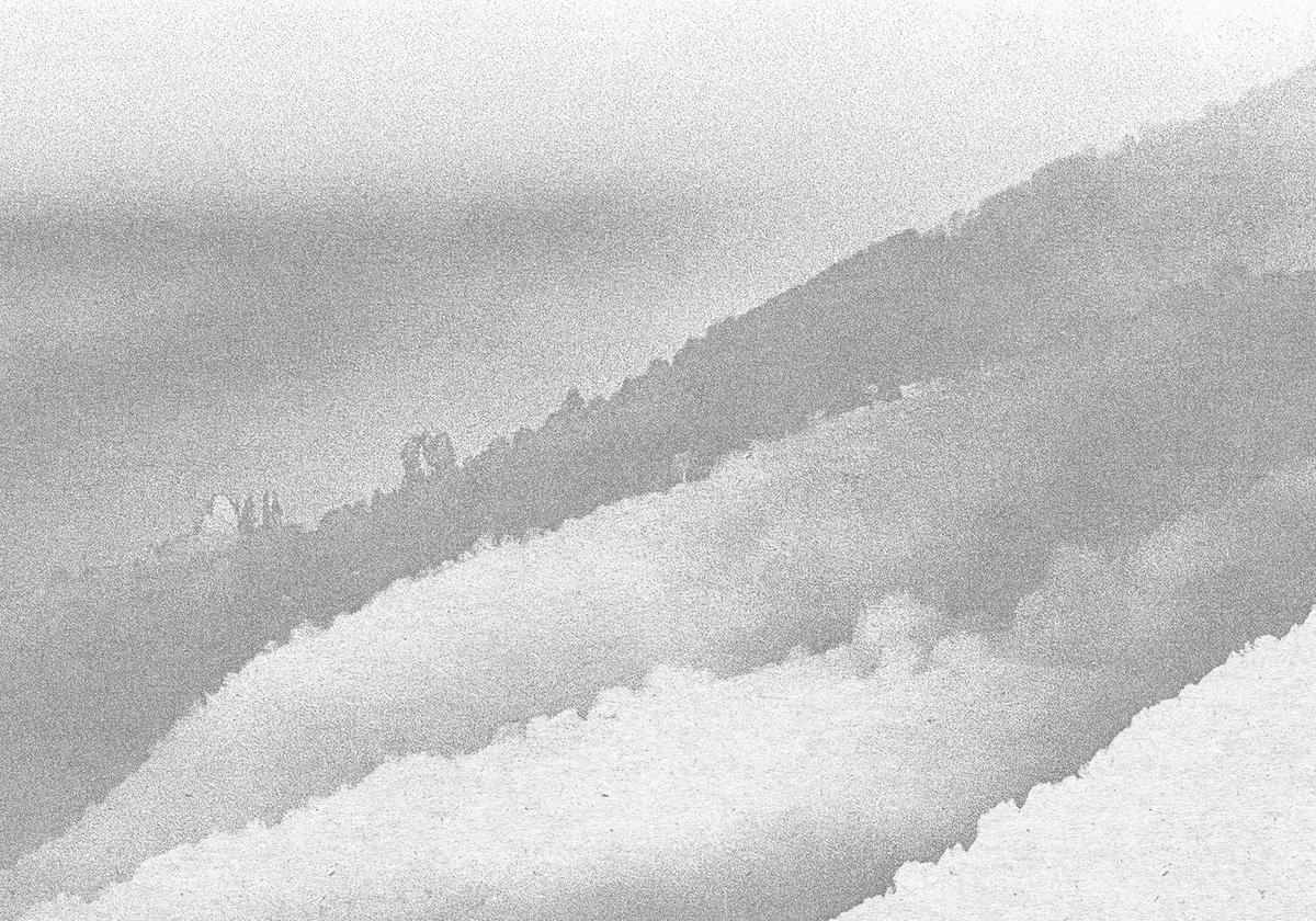Komar Fototapete White Noise Mountain B/L: ca. 200x280 cm White Noise Mountain - (200,00/280,00cm) - Komar