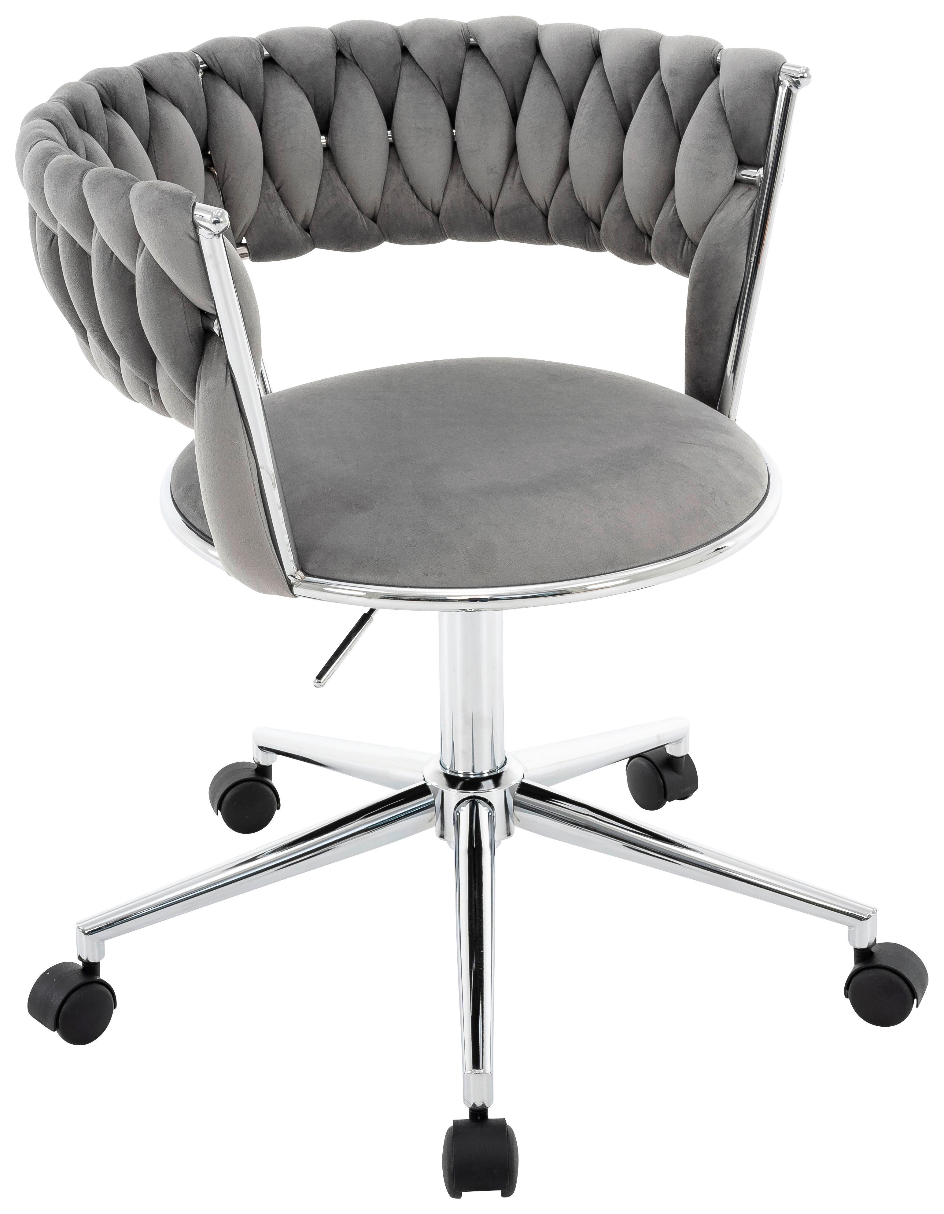 Drehstuhl FM-2393 grau Chrom B/H/T: ca. 59x79,5x56 cm FM-2393 - Chrom/grau (59,00/79,50/56,00cm)