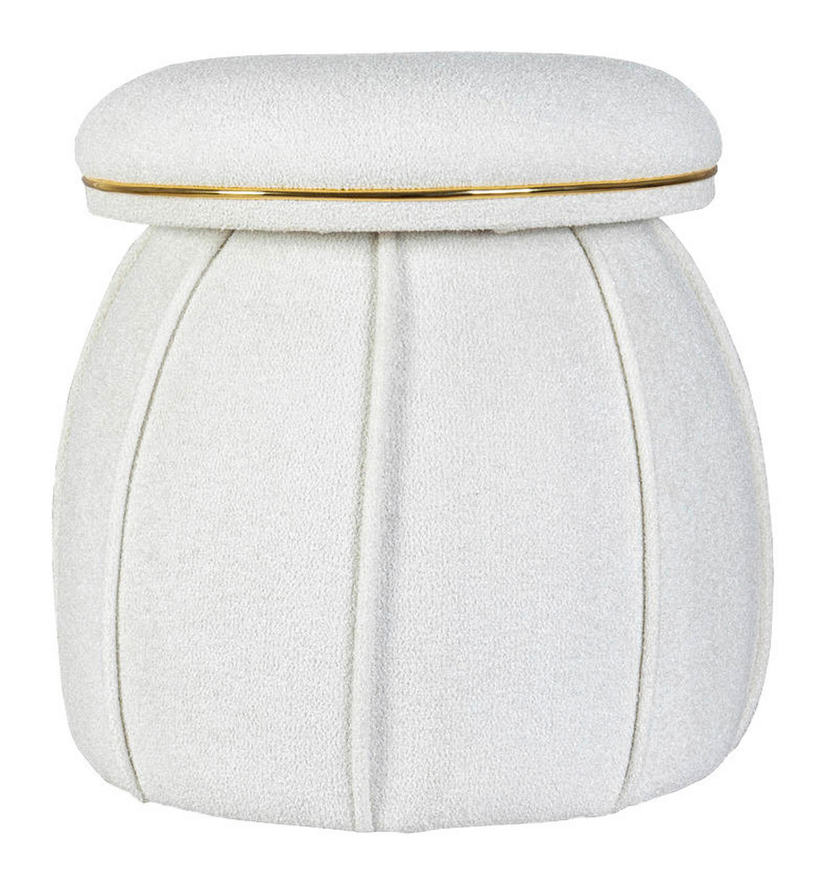 360 Living Hocker Corin 110 weiß gold H/D: ca. 51,5x51,5 cm Corin 110 - gold/weiß (51,50/51,50cm) - 360 Living