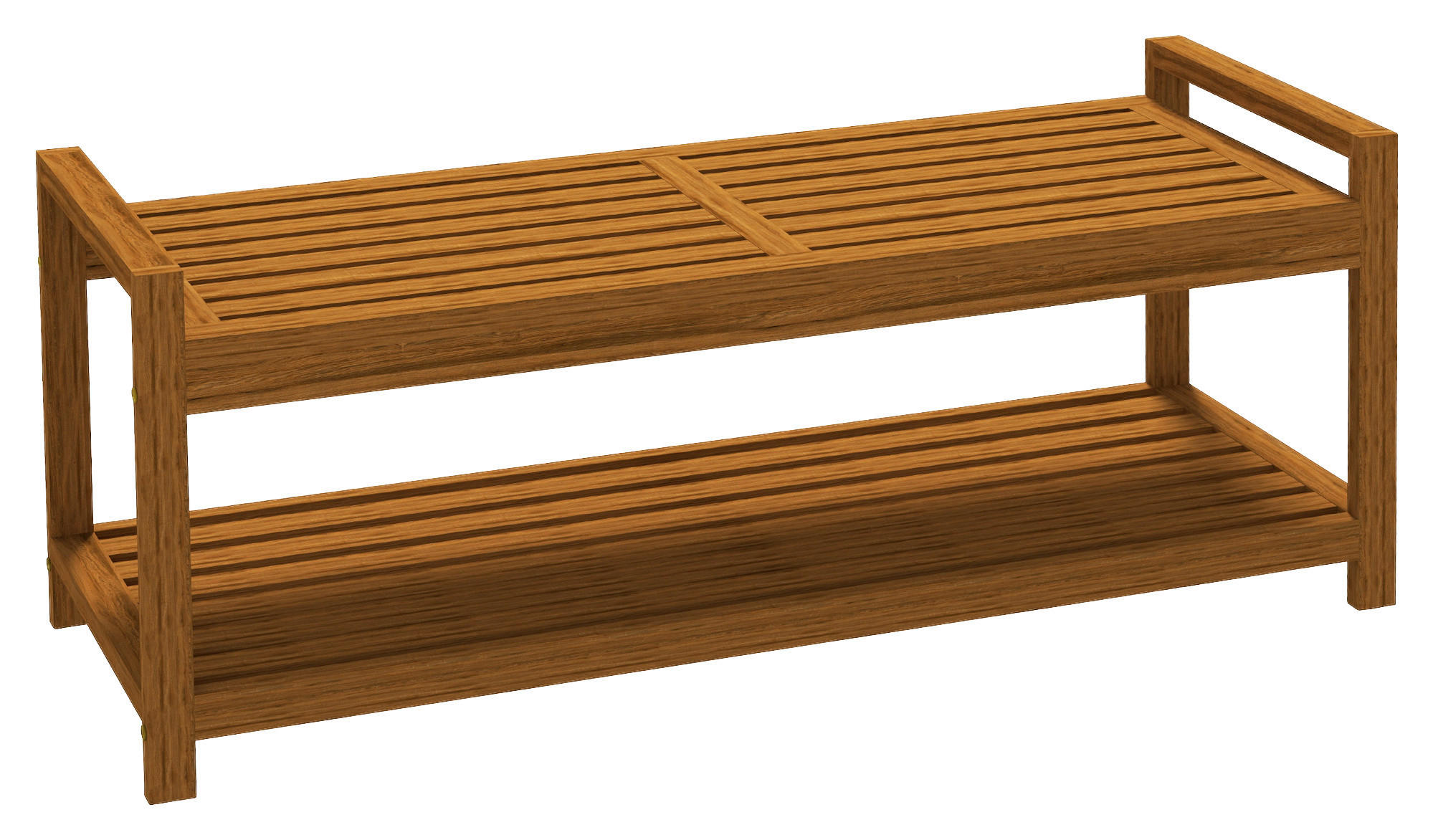 Outsunny Gartenbank natur Akazie B/H/L: ca. 40,5x118x46 cm Gartenbank - natur (46,00/40,50/118,00cm) - Outsunny