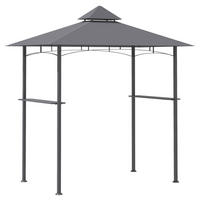Outsunny Grillpavillon schwarz Stahl B/H/L: ca. 148x252x245 cm Grillpavillon - schwarz/grau (245,00/148,00/252,00cm) - Outsunny