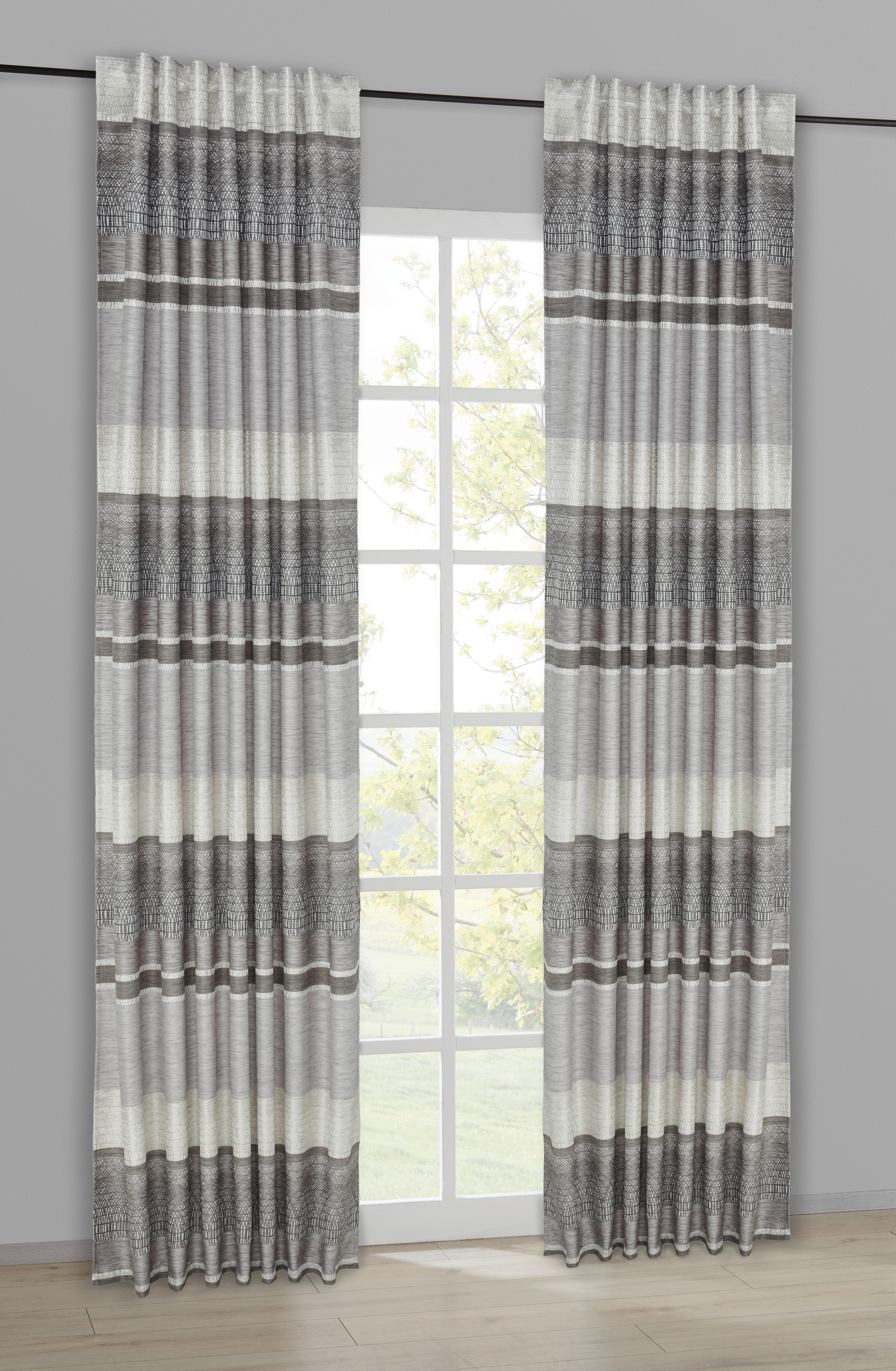 Kombivorhang Sonja silber B/L: ca. 140x245 cm Sonja - silber/grau (140,00/245,00cm)