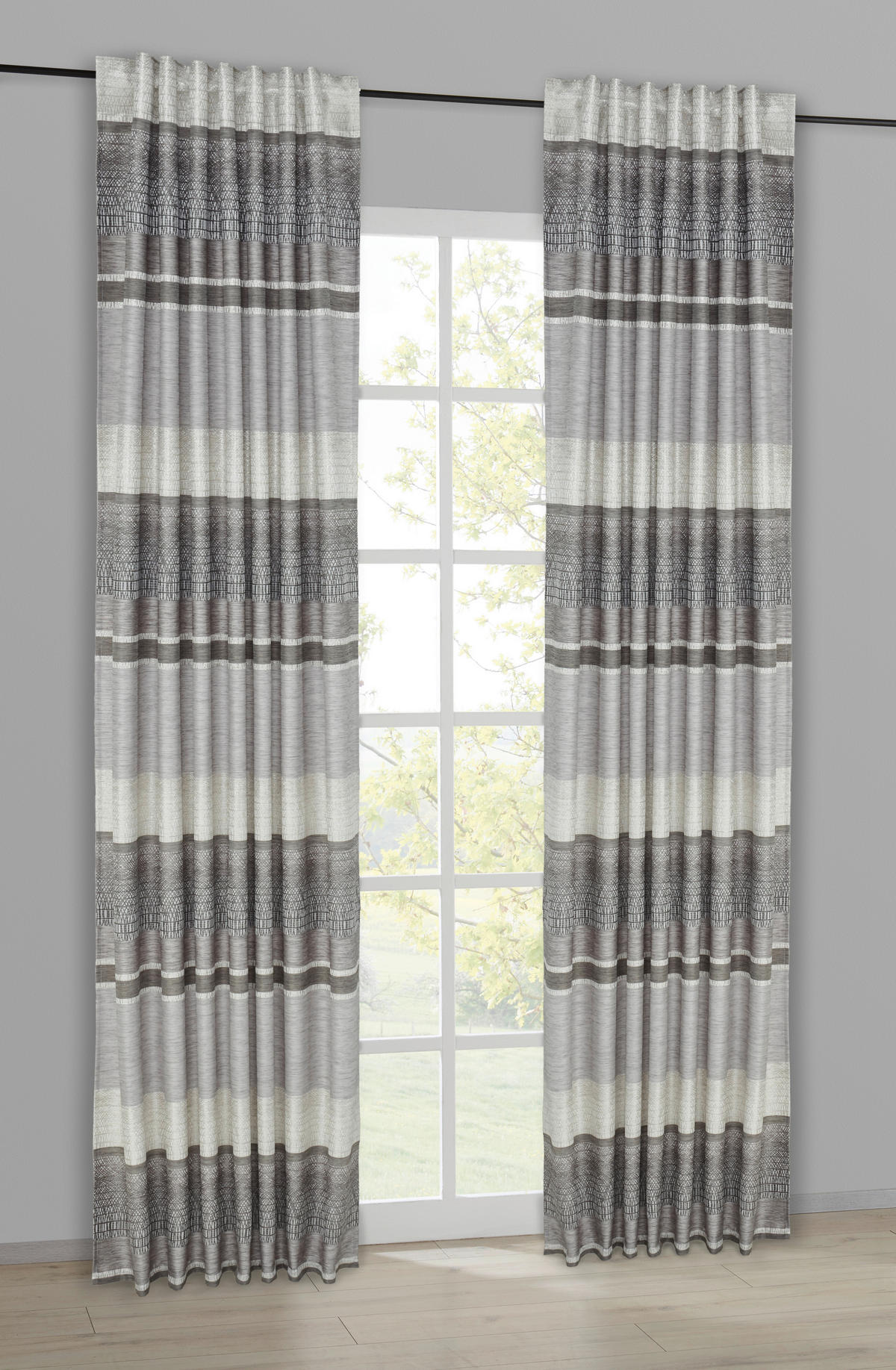 Kombivorhang Sonja silber B/L: ca. 140x245 cm Sonja - silber/grau (140,00/245,00cm)