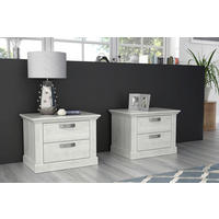 Nachtkonsole  weiß Pinie Nachbildung B/H/T: ca. 65,5x47,8x44,9 cm Kashmir_Nachtkonsole - weiß (65,50/47,80/44,90cm)