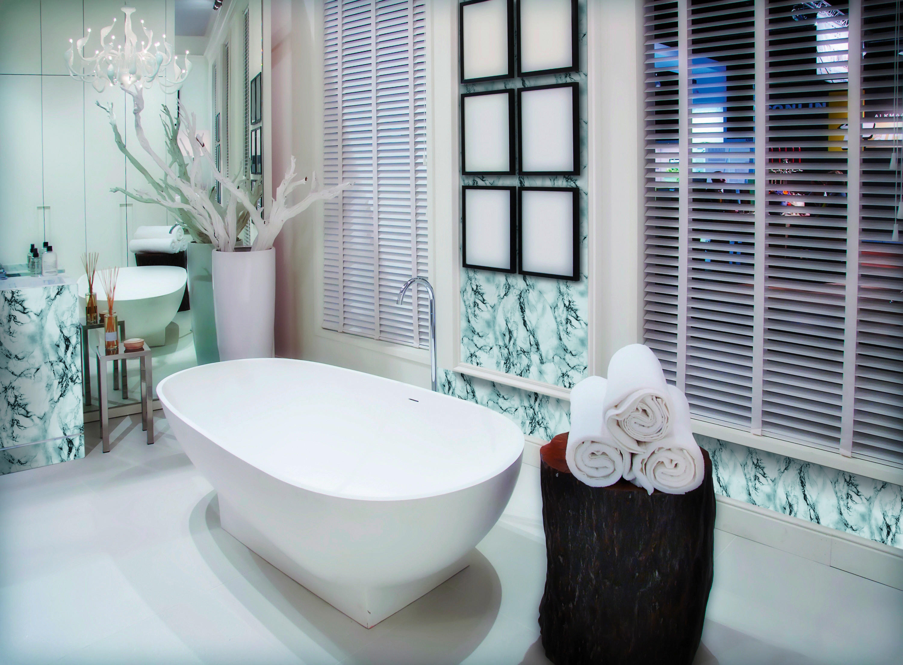 Thumbnail - d-c-fix Dekofolie Marmoroptik weiß grau B/L: ca. 45x200 cm