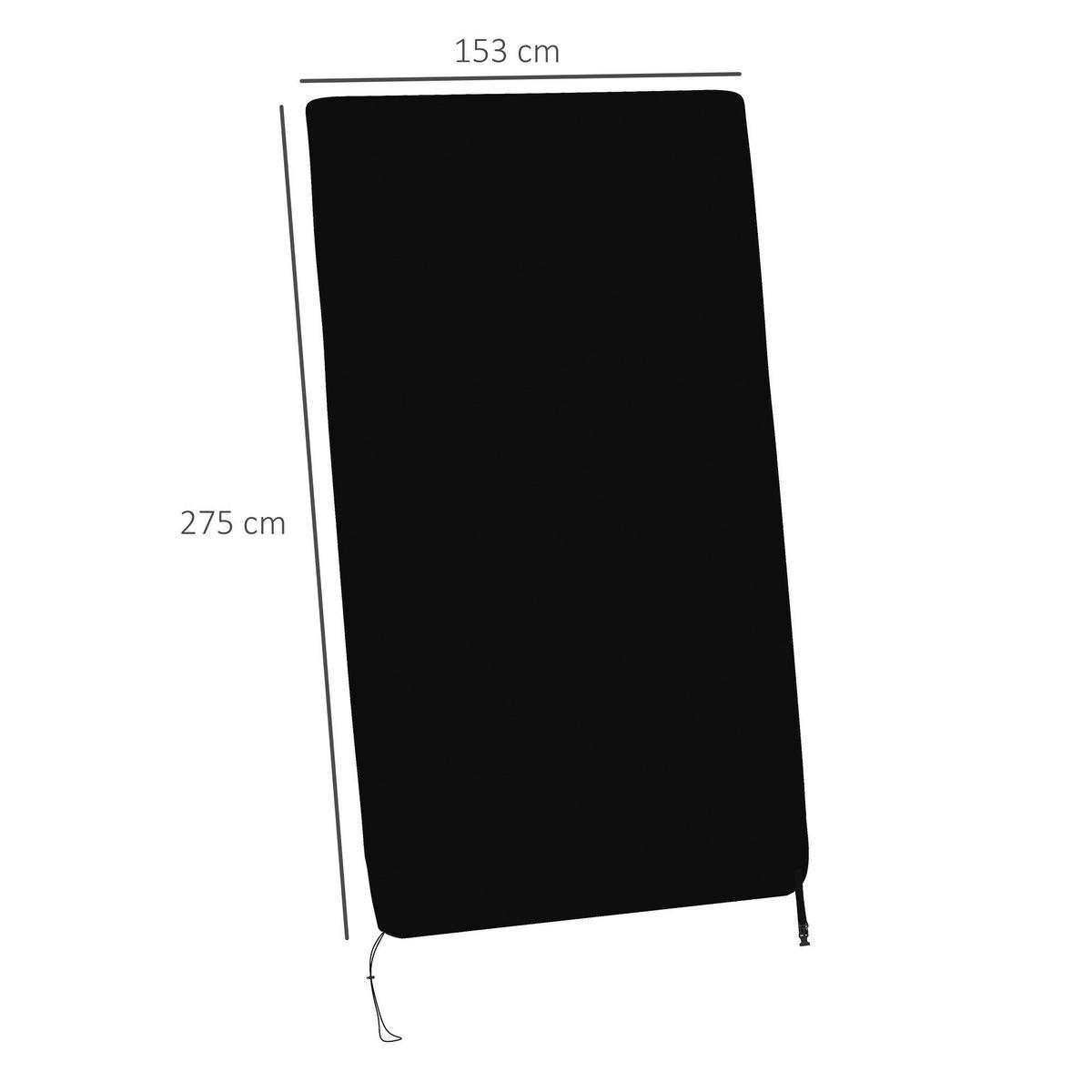 SPORTNOW Abdeckplane schwarz Polypropylen B/H/L: ca. 153x275x5 cm Tischtennisplatte_Abdeckung - schwarz (5,00/153,00/275,00cm) - SPORTNOW